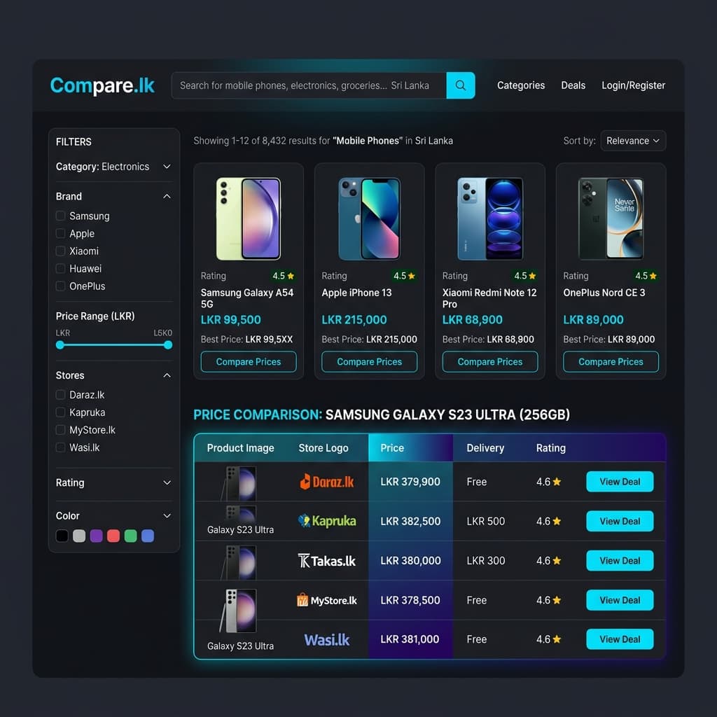 Sri Lanka Price Comparison